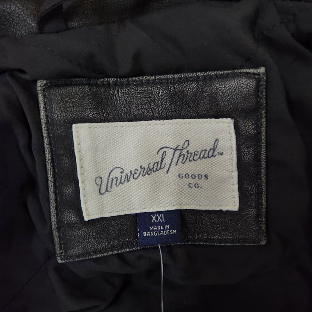 NWT Universal Thread Women's Moto Jacket Faux Leather Faded - Picture 7 of 10